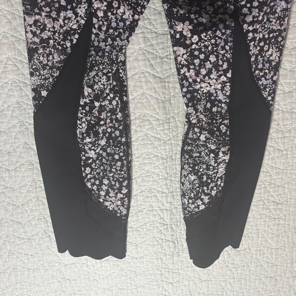 lululemon athletica Black & Pink Floral Leggings - Picture 9 of 10